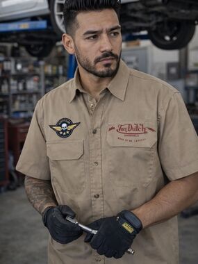 Von Dutch Tan Work Shirt